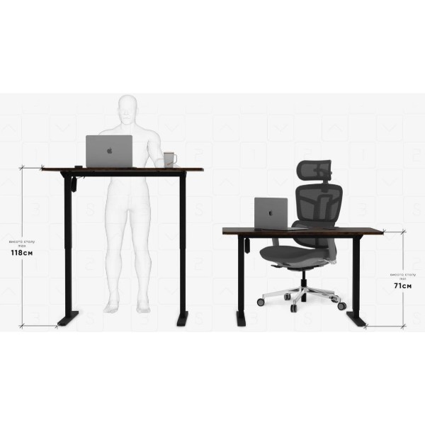 Фото - Стіл з електрорегулюванням висоти Mealux PowerDesk Energy Antique (EVO-201 Energy A/B)